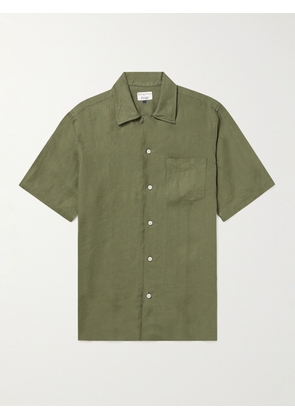 Kingsman - Camp-Collar Linen Shirt - Men - Green - XS