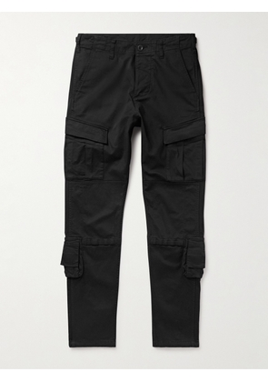 John Elliott - Tactical Slim-Fit Cotton-Blend Twill Cargo Trousers - Men - Black - S