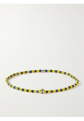 Luis Morais - Gold, Sapphire and Glass Beaded Bracelet - Men - Yellow
