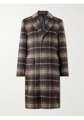 SATURDAYS NYC - Morgan Checked Brushed Wool-Blend Coat - Men - Gray - S