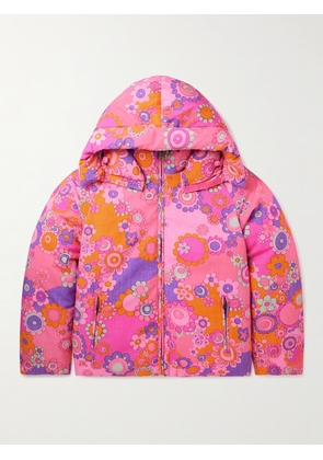 ERL - Floral-Print Cotton and TENCEL™ Lyocell-Blend Down Hooded Jacket - Men - Pink - XS