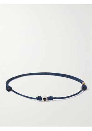 Luis Morais - Gold, Enamel, Sapphire and Cord Bracelet - Men - Blue