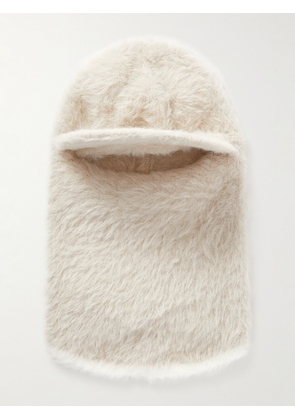Jacquemus - Logo-Embroidered Brushed-Knit Balaclava - Men - Neutrals - S