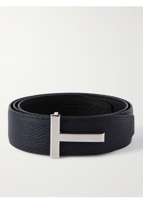 TOM FORD - 4cm Reversible Full-Grain Leather Belt - Men - Blue - EU 75