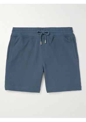 Mr P. - Straight-Leg Garment-Dyed Cotton-Jersey Drawstring Shorts - Men - Blue - XS