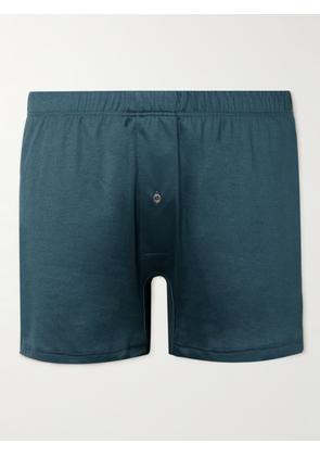 Zimmerli - Sea Island Cotton Boxer Shorts - Men - Blue - S