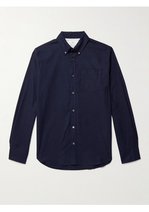 Mr P. - Oxford Cotton-Flannel Shirt - Men - Blue - XS