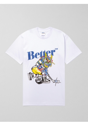 Better™ Gift Shop - Sherwood Lion Logo-Print Cotton-Jersey T-Shirt - Men - White - S