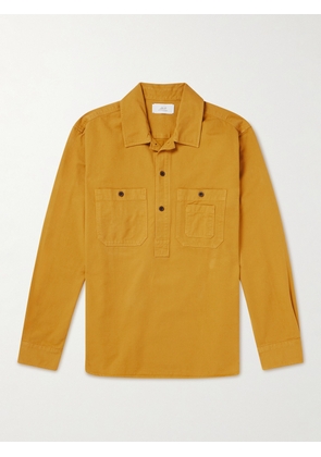 Mr P. - Herringbone Cotton Shirt - Men - Yellow - XS