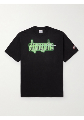 Stray Rats - Silence Logo-Print Cotton-Jersey T-Shirt - Men - Black - S