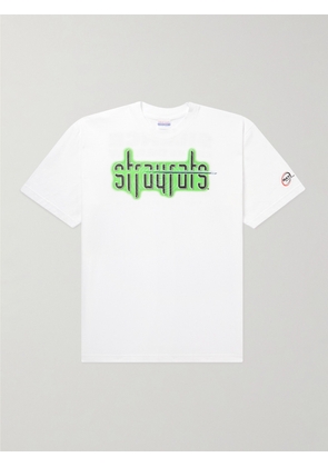Stray Rats - Silence Logo-Print Cotton-Jersey T-Shirt - Men - White - S