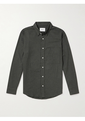 NN07 - Cohen 5726 Herringbone Cotton Shirt - Men - Gray - S