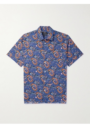 A.P.C. - Ross Printed Cotton-Poplin Shirt - Men - Blue - S