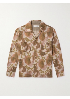 Our Legacy - Heusen Oversized Convertible-Collar Floral-Print Linen Shirt - Men - Brown - IT 44