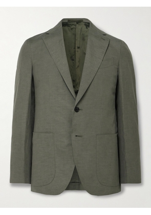 Caruso - Aida Silk and Linen-Blend Suit Jacket - Men - Green - IT 46