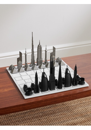 Skyline Chess - World Icons Stainless Steel and Marble Chess Set - Men - Gray
