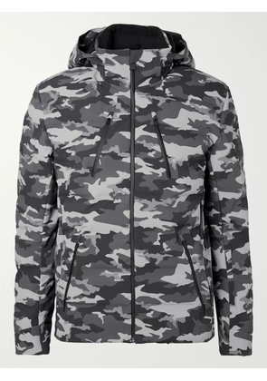 Aztech Mountain - Nuke Suit Waterproof Camouflage-Print Hooded Down Ski Jacket - Men - Gray - S