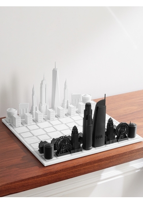 Skyline Chess - New York Vs Los Angeles Acrylic and Marble Chess Set - Men - Black
