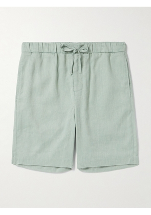 Frescobol Carioca - Felipe Straight-Leg Linen and Cotton-Blend Drawstring Shorts - Men - Green - UK/US 30