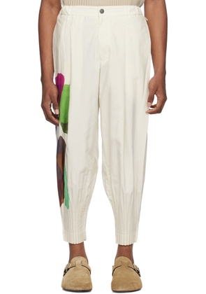 HOMME PLISSÉ ISSEY MIYAKE Off-White Cascade Picturesque Trousers