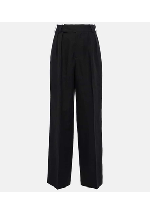 7 For All Mankind Linen and cotton-blend wide-leg pants
