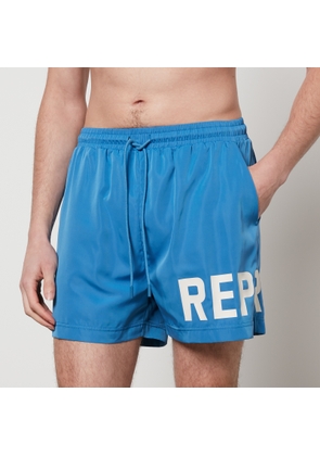REPRESENT Logo-Print Shell Swim Shorts - L