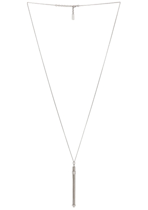 Saint Laurent Cocktail Stirrer Long Necklace in Palladium - Metallic Silver. Size all.