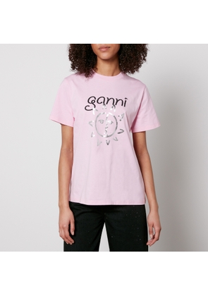 Ganni Sun Relaxed Organic Cotton T-Shirt - XS