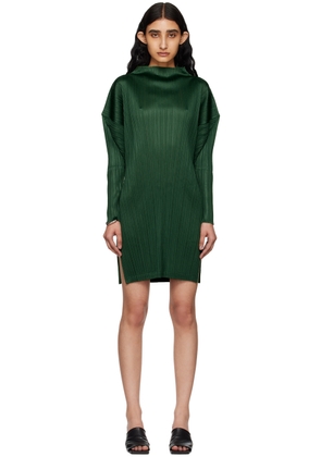 PLEATS PLEASE ISSEY MIYAKE Green Monthly Colors February Minidress
