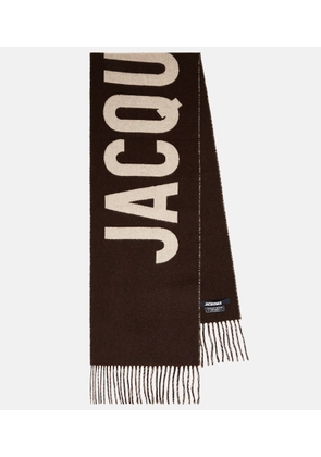 Jacquemus Écharpe logo virgin wool scarf