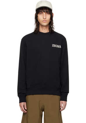 ZEGNA Black Bonded Sweatshirt