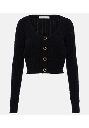 Alessandra Rich Cable-knit wool cardigan