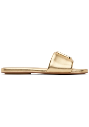 Marc Jacobs Gold 'The J Marc Metallic' Sandals