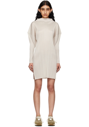 PLEATS PLEASE ISSEY MIYAKE Off-White Monthly Colors February Minidress