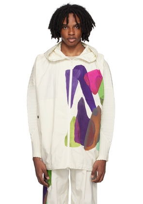 HOMME PLISSÉ ISSEY MIYAKE Off-White Cascade Picturesque Jacket
