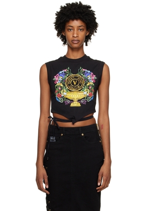 Versace Jeans Couture Black Graphic Tank Top