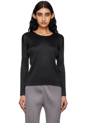 PLEATS PLEASE ISSEY MIYAKE Black Monthly Colors February Long Sleeve T-Shirt