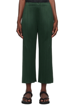 PLEATS PLEASE ISSEY MIYAKE Green Monthly Colors July Trousers