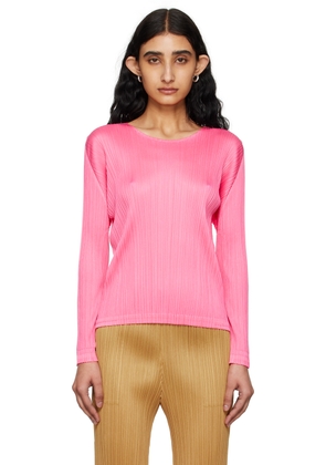 PLEATS PLEASE ISSEY MIYAKE Pink Monthly Colors February Long Sleeve T-Shirt