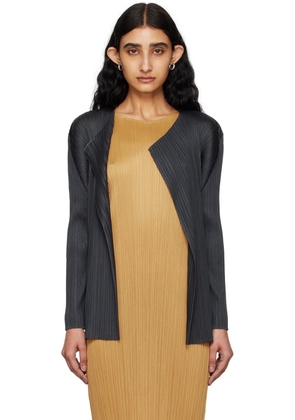 PLEATS PLEASE ISSEY MIYAKE Gray Monthly Colors March Cardigan