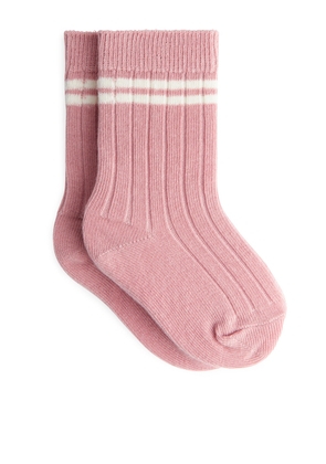 Ribbed Baby Socks - Pink