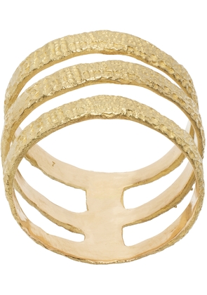 ELHANATI Gold Graphic Nude Triple Ring