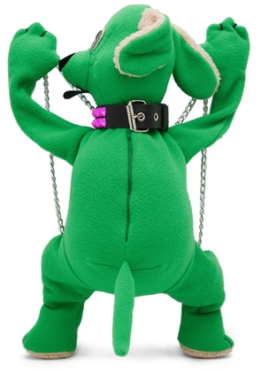 ANNA SUI MINI SSENSE Exclusive Kids Green Fleece Doggy Backpack