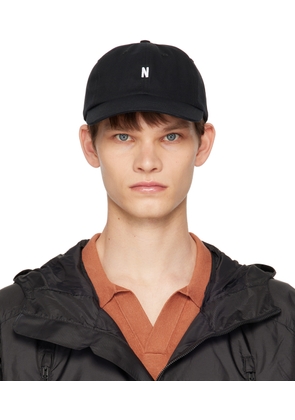 NORSE PROJECTS Black Twill Sports Cap