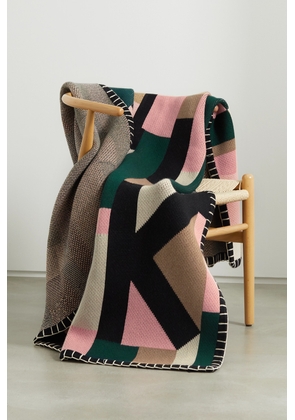 KHAITE - Saratta Intarsia Cashmere Blanket - Pink - One size