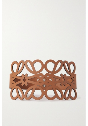 Loewe - Anagram Laser-cut Leather Waist Belt - Brown - S,M