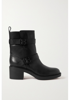 Gianvito Rossi - Ryder 45 Buckled Leather Ankle Boots - Black - IT35,IT35.5,IT36,IT36.5,IT37,IT37.5,IT38,IT38.5,IT39,IT39.5,IT40,IT40.5,IT41,IT41.5,IT42