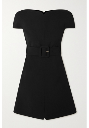 Versace - Belted Wool Mini Dress - Black - IT38,IT40,IT42,IT44