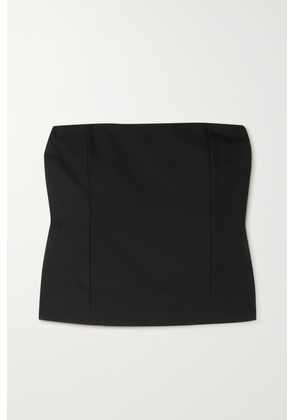 The Row - Melini Strapless Wool And Mohair-blend Twill Top - Black - US0,US2,US4,US6,US8,US10,US12,US14