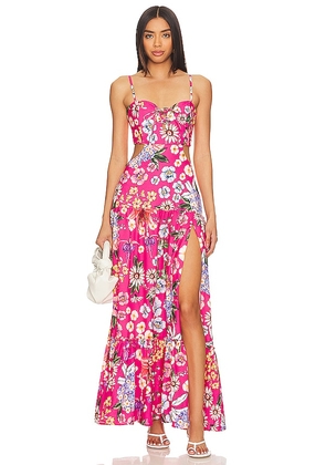 Agua Bendita x REVOLVE Caprice Maxi Dress in Pink. Size M, S.